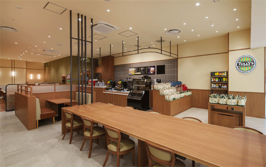 TULLY'S COFFEE ららぽーと安城店の内装写真